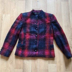 EUC- Vintage Herbert Grossman Plaid Mohair Jacket